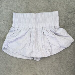 FP Movement Light Lavender Smocked Waist Mini Skirt
